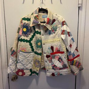 Handmade Vintage Quilted Jacket- Size L/XL